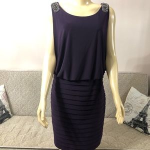 NWT Scarlett Nite eggplant color dress size 14